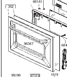 Smeg Oven External Door Left Side Without Handle or Hinge