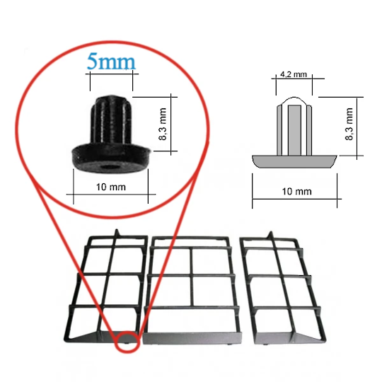 Smeg Cooktop Trivet Rubber Feet Foot Suitable