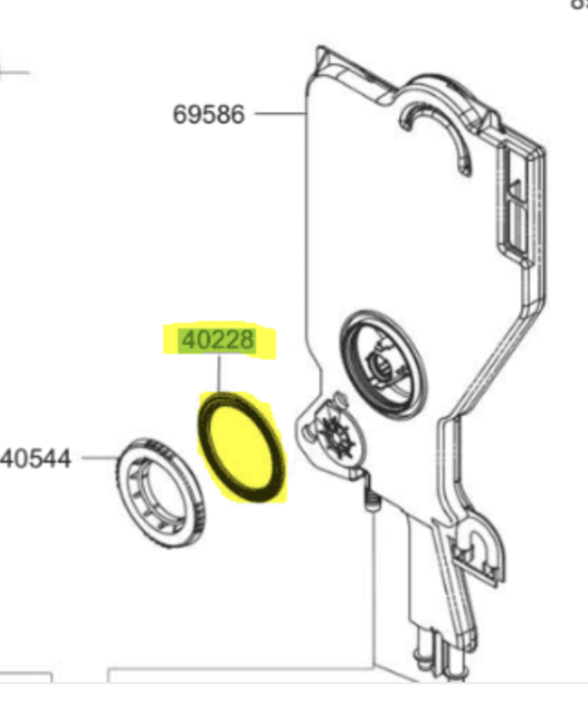 Smeg Dishwasher Side Chamber Airbreak Rubber O Ring Large 80MM D