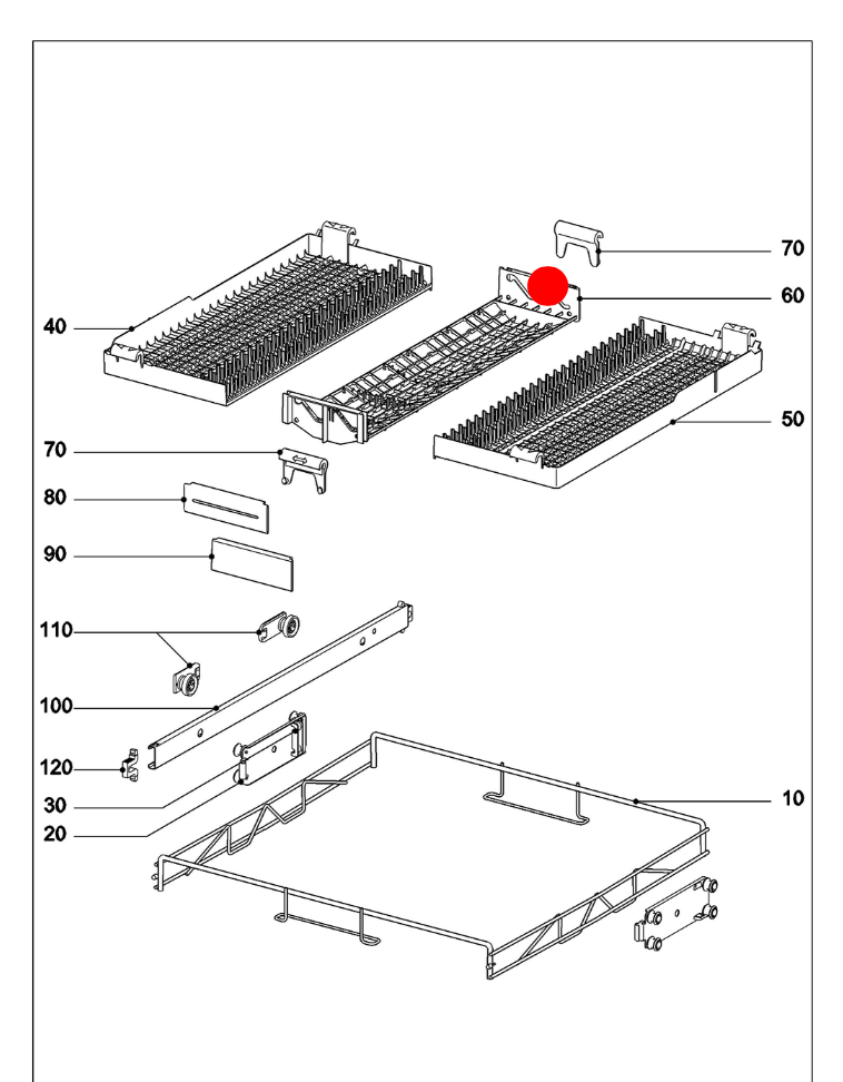 Miele Dishwasher Knife Cutlery Middle Basket Many Miele G4000, G5000, G6000