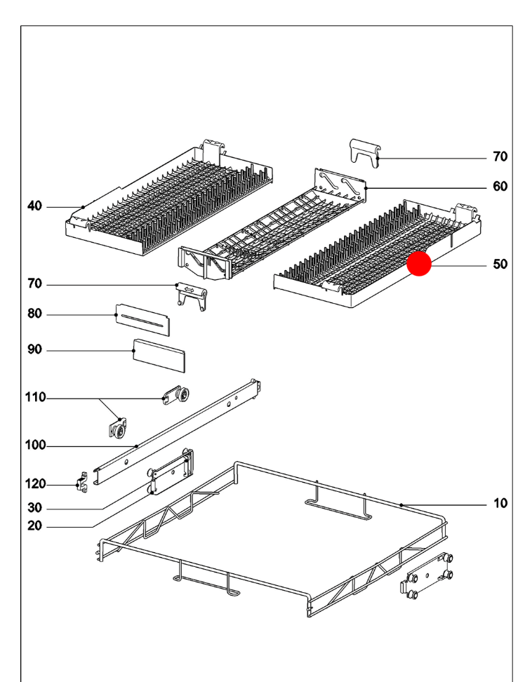 Miele Knife Cutlery Right Basket Many Miele G4000, G5000, G6000