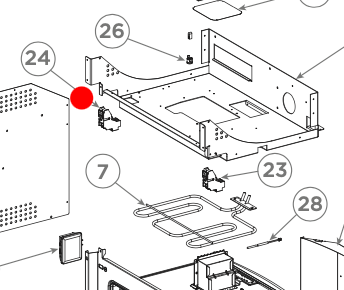 Fisher & Paykel Microwave oven Microswitch UF45 Left Side OM60NDB1