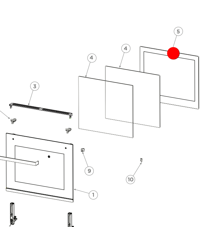 Haier Oven Glass Inner Door FPH05514