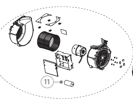 Fisher Paykel Rangehood Motor Assy HP60IDCHX4 HP601DCHX4