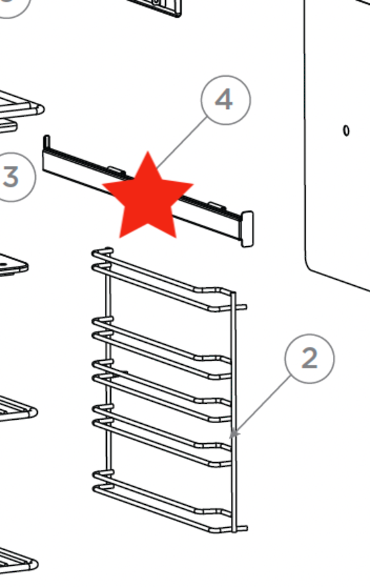 Haier Oven Side Rack Telescopic Right Side,