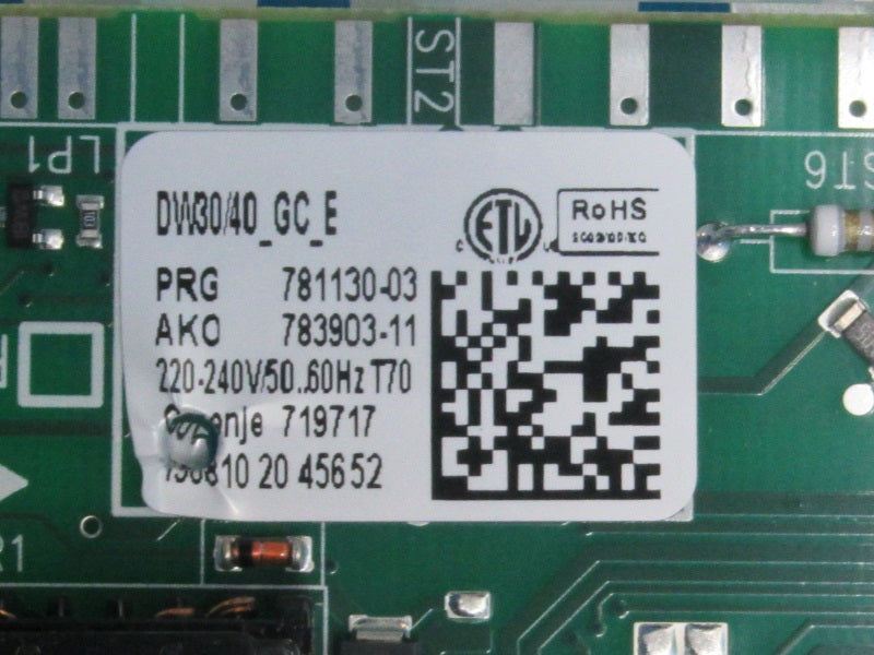 Asko Dishwasher Main Pcb Lower GCU E DW40.2 DIV/BLDC/DAILY AU