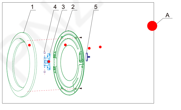 Panasonic Dryer Door Complete NH-E70JA1 NH-E80JA1WAU