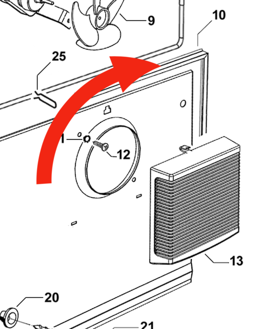 Fisher Paykel Back Panel Seal Inside of