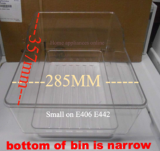 Elba Fisher Paykel Fridge Larger Veggie Bin Or Freezer Bin E422B, E406B