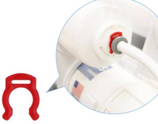 Fridge Water Filter Locking Clip Suit 1/4 Inch Quick Connect Fittings Pack of 2
