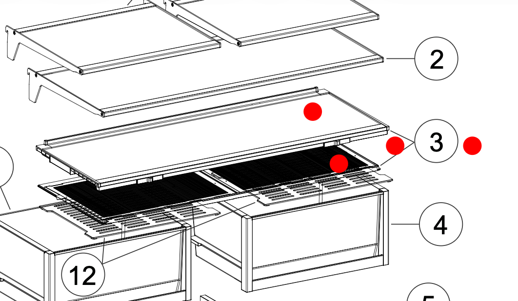 Fisher & Paykel Fridge The Glass Shelf for Above The Veggie Bin Draw