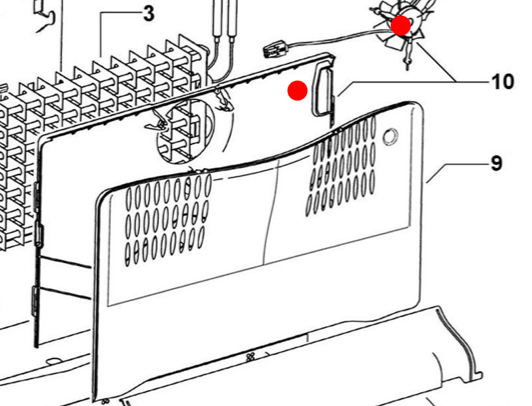 Fisher & Paykel Elba Fan Freezer Section Fc 3 Wire Kit 790MM wide fridge cabinet RF522 E522 RF610 3 WIRE