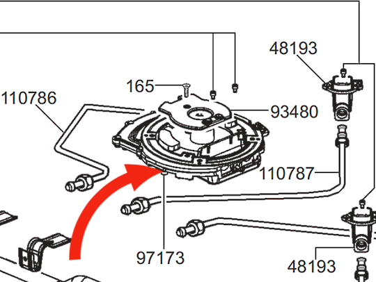 Smeg Cooktop Wok Burner Cup CSP9GMXA