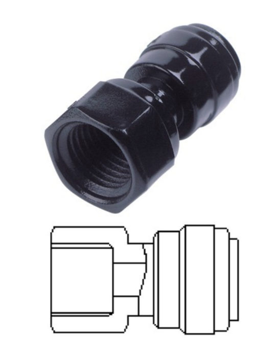 Fridge and Ice Maker Inlet Valve Connector Adaptor 8 Mm Female Connection 1/4 Inch Pipe