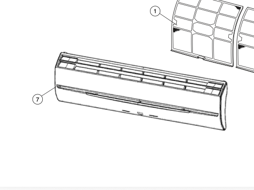 Fujitsu Air Conditioner & Heat Pump Only Front Cover Intake Grille 131128