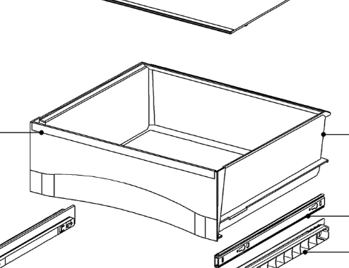 Miele Fridge Veggie Drawer Assy KFNS37452 KFNS 37452