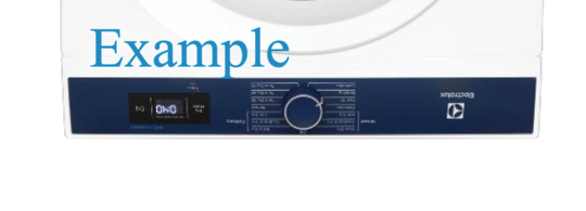 Electrolux Dryer Trim Insert Decal Reverse Inverted