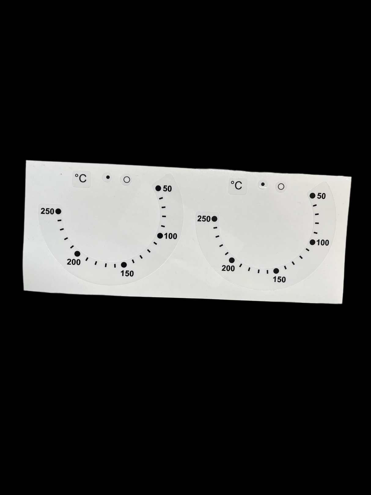 Oven Control Panel Decal Sticker Symbols 50-250c