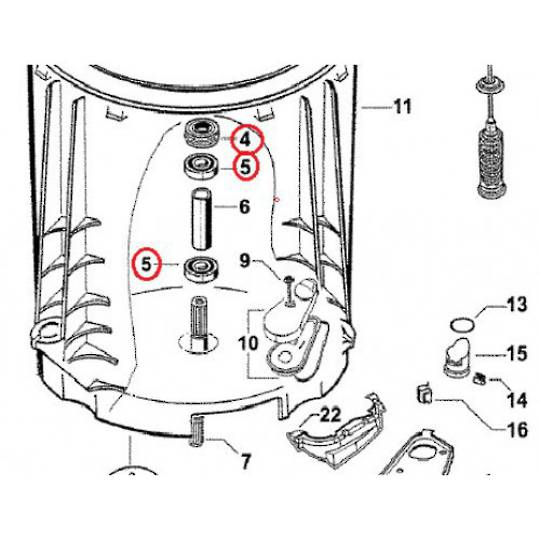 Fisher & Paykel Elba Washing Machine Bearing and Seal Kit Original NSK
