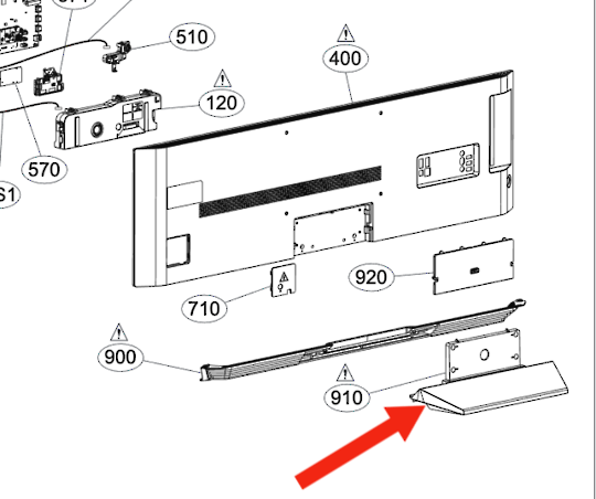 LG Television Stand Bracket Assembly OLED65C8PTA
