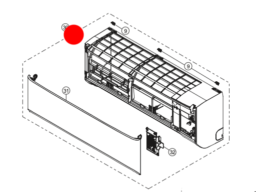 Panasonic Air-Condition and Heat Pump Front Cover Or Front Grille Complete CS-RZ25XKRW CS-RZ50XKRW