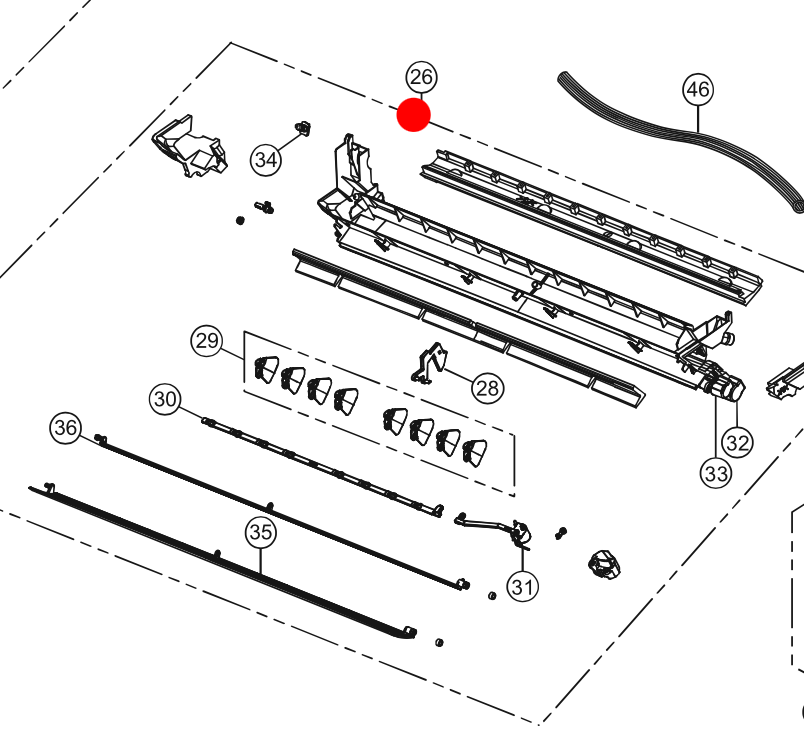 Panasonic Air-Condition and Heat Pump Horizontal Vertical Vane inner part Complete number 26 in diagram