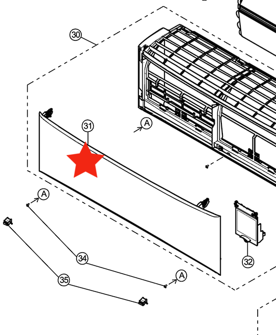 Panasonic Air-Condition and Heat Pump Front Cover