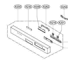 LG Dishwasher Control Panel LG AGL73055930 Dishwasher LD1452TFEN2AGL NO LONGER AVAILABLE (Copy)