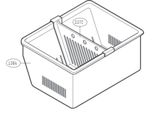 LG Freezer Side Sliding Draw Only Bin