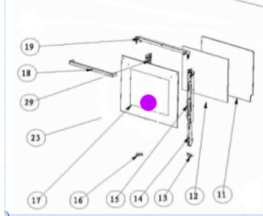Classique Oven External Glass Door CLO65W, White