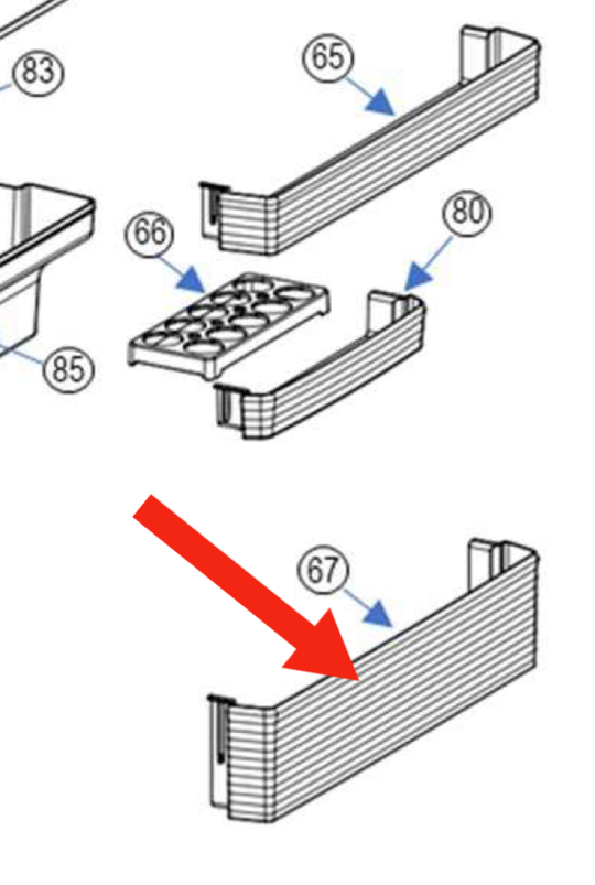 Panasonic Fridge Bottle Shelf NR-BX421GUSA NR-BX421B