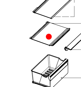 Panasonic Fridge Criper Bin Top Glass Shelf NR-BL302ASAU NR-BL342ASAU