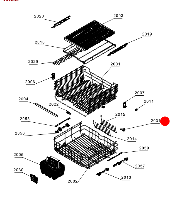 ASKO Dishwasher Plate Rack Holder Clip DBI364ID.S.AU DBI565IK.BS.AU DBI766IQ.S.AU