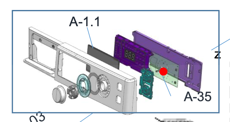 Panasonic Washing Machine Display PCB NA-V85FX2WAU NA-V10FX1