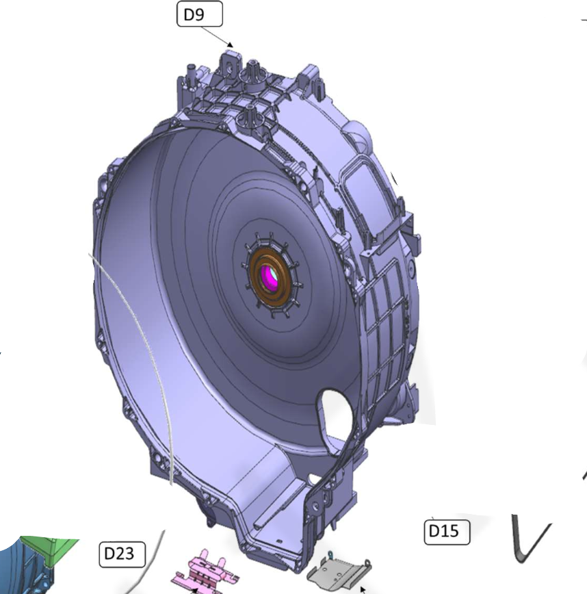 Panasonic Rear Drum Tub Assy NA-V10FR1WAU NA-V95FR1WAU NA-V10FC1WAU NA-V95FC1WAU NA-V85FC1WAU NA-S1