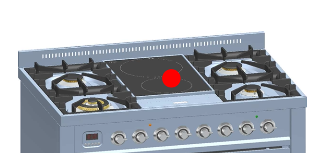 Ilve Induction Cooktop DUAL ZONE PW90IMP/1 PW90IMP