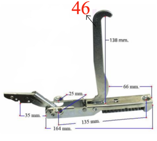 Delonghi Ariston Oven Hinge MM26(IX)-5, MM26(IX)-4, MM26(IX), FL666E(IX)CRF, F FL666E Ix Crf, DAU063042