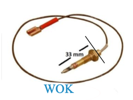 Cooktop Wok Burner Thermocouple 600mm Long (Not for Triple Crown)