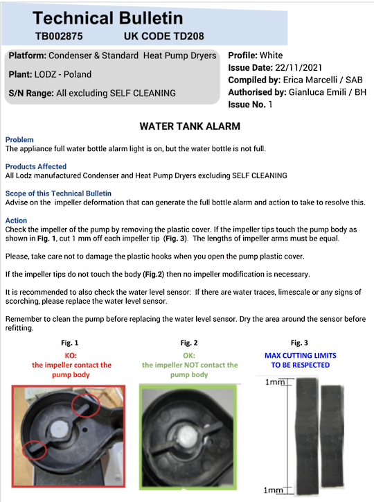 Whirlpool Ariston Indezit and Other Brand Dryer