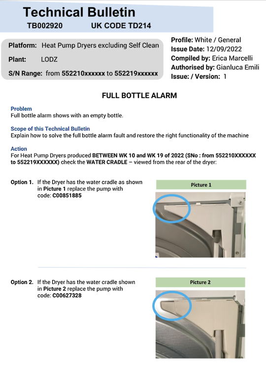 Whirlpool Ariston Indezit and Other Brand Dryer