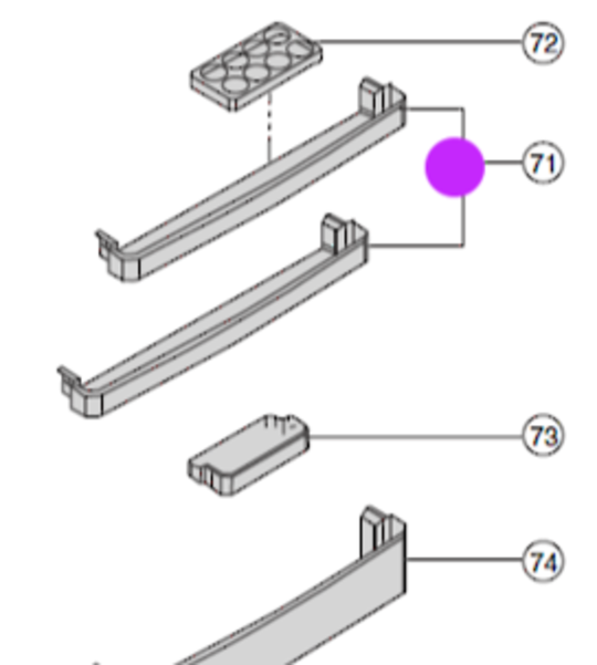 Panasonic Fridge Upper Top Shelf Egg Shelf NR-BR34AMSAU, NR-BR34AMWAU, NR-BR34BPSAU, NO LONGER AVAILABLE