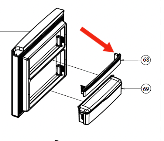 Panasonic Freeze Upper Shelf NR-BL308 NR-BL268, NR-BL348