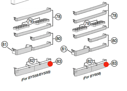 Panasonic Fridge Bottle Shelf NR-BY55BPS NR-BY55BVW NR-BY558PS