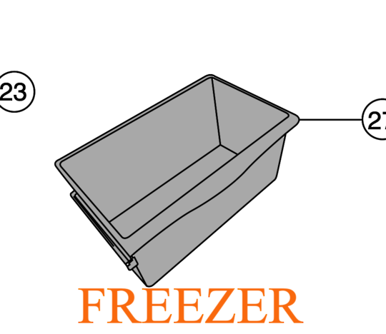 Panasonic Freezer Lowest Bin Tray NR-BR34AMSAU, NR-BR34AMWAU, NR-BR34BPSAU NO LONGERCAVAILABLE