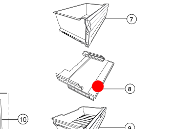 Panasonic Fridge Shelf Slide Within Lowest Veggie Bin And Upper Veggie Bin NR-BX41BVW