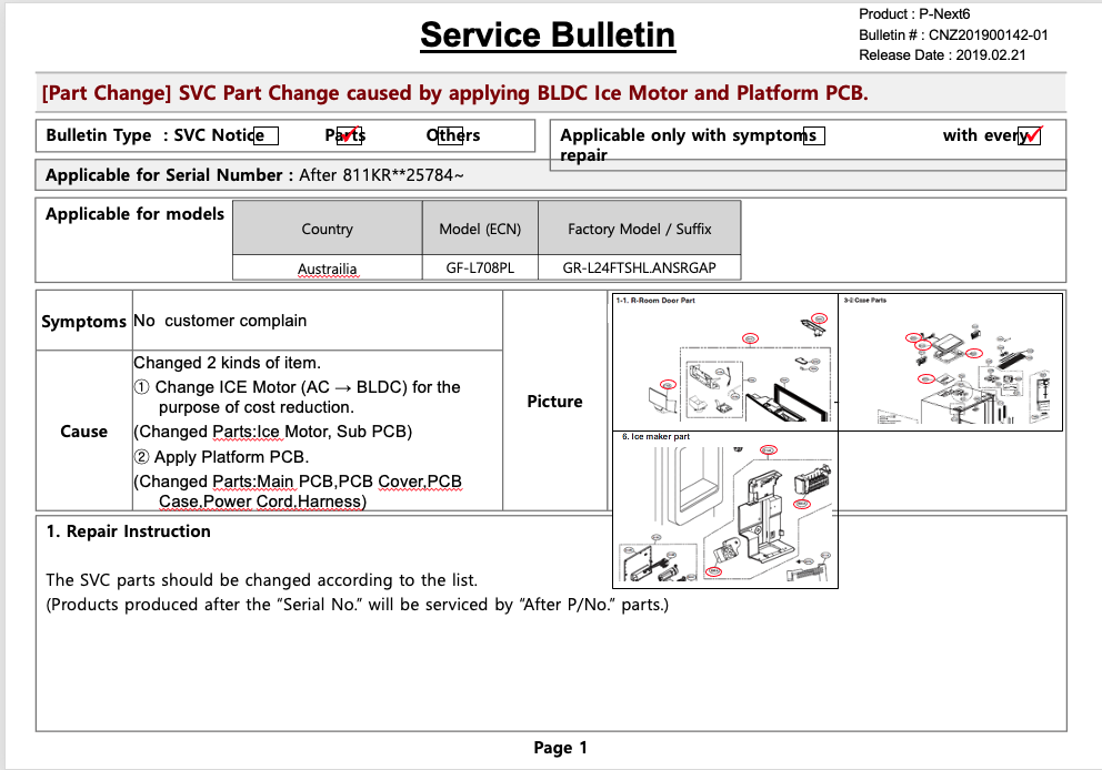 LG Freezer Ice Maker Assy CNZ201900142-01