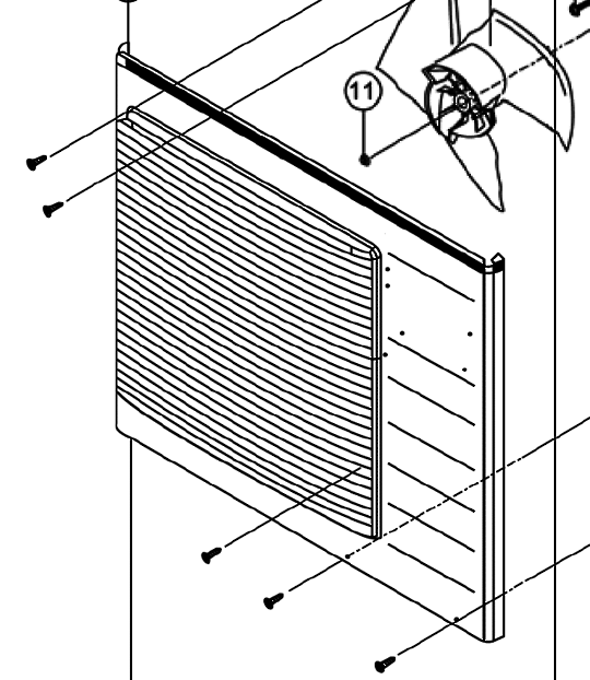 Panasonic Air-Condition and Heat Pump Front Cabinet