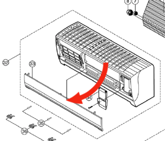 Panasonic Air-Condition and Heat Pump Vane CU-E15LKR