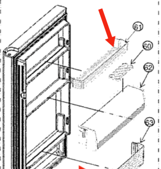 Panasonic Fridge Top Shelf NR-BV360ASAU