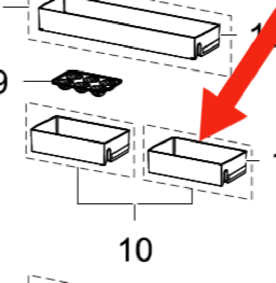 Samsung Fridge Door Middle Short Shelf SRP406RS,